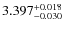 $\rm 3.397_{-0.030}^{+0.018}$