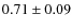 $0.71 \pm 0.09$