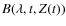 $B(\lambda,t,Z(t))$