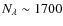 $N_{\lambda} \sim 1700$