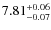 $7.81_{\rm -0.07}^{+0.06}$