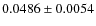 $0.0486\pm0.0054$
