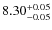 $8.30_{\rm -0.05}^{+0.05}$