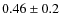 $0.46\pm 0.2$