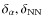 $\delta_\alpha,\delta_{\rm NN}$