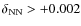 $\delta_{\rm NN} > +0.002$