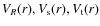 $V_R(r),V_{\rm s}(r),V_{\rm t}(r)$