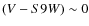 $(V-S9W) \sim 0$