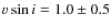 $v\sin i=1.0\pm 0.5$