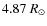 $4.87~R_\odot$