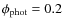 $\phi_{\rm phot}=0.2$