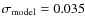 $\sigma_{\rm model} = 0.035$