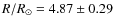 $R/R_\odot = 4.87\pm0.29$