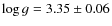$\log g = 3.35\pm0.06$