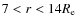 $7 < r < 14R_{\rm e}$