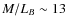 $M/L_B\sim 13$