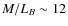 $M/L_B\sim 12$
