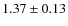 $1.37\pm0.13$