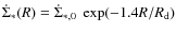 $\dot{\Sigma}_{*}(R)=\dot{\Sigma}_{*,0} ~ \exp (-1.4 R/R_{\rm d})$