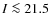 $I \la 21.5$