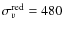 $\sigma_v^{\rm red}=480$