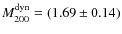 $M_{200}^{\rm dyn}=(1.69\pm0.14)$