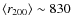 $\langle r_{200}\rangle\sim830$