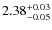 $\rm 2.38_{-0.05}^{+0.03}$