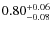 $\rm0.80_{-0.08}^{+0.06}$