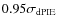 $0.95\sigma_{\rm dPIE}$