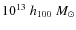$10^{13}~h_{100}~M_\odot$