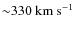 ${\sim}330~\rm km~s^{-1}$