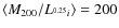 $\langle M_{200}/L_{^{0.25}i}\rangle=200$