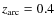 $z_{\rm arc}=0.4$