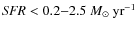 ${\it SFR}<0.2{-}2.5~M_\odot~{\rm yr}^{-1}$