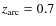 $z_{\rm arc}=0.7$