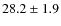 $ 28.2 \pm 1.9$