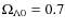 $\Omega_{\Lambda0} = 0.7$