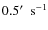 $0.5\hbox{$^\prime$ }~{\rm
s}^{-1}$