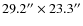 $29.2''\times 23.3''$