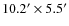 $10.2' \times 5.5'$