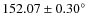 $152.07 \pm 0.30^{\circ}$