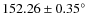 $152.26 \pm 0.35^{\circ}$
