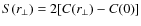 $S(r_\perp) = 2[C(r_\perp)-C(0)]$