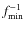 $f_{\rm
min}^{-1}$