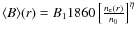 $\langle B\rangle(r)=B_1186
{0}\left[\frac{n_{\rm e}(r)}{n_0}\right]^{\eta}$