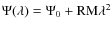 $\Psi (\lambda ) = \Psi _0 + {\rm RM}\lambda ^2$