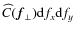$\widehat{C}(\vec{f}_{\perp}){\rm d}f_{x}{\rm d}f_{y}$