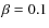 $\beta=0.1$