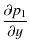 $\displaystyle \frac{\partial p_1}{\partial y}$